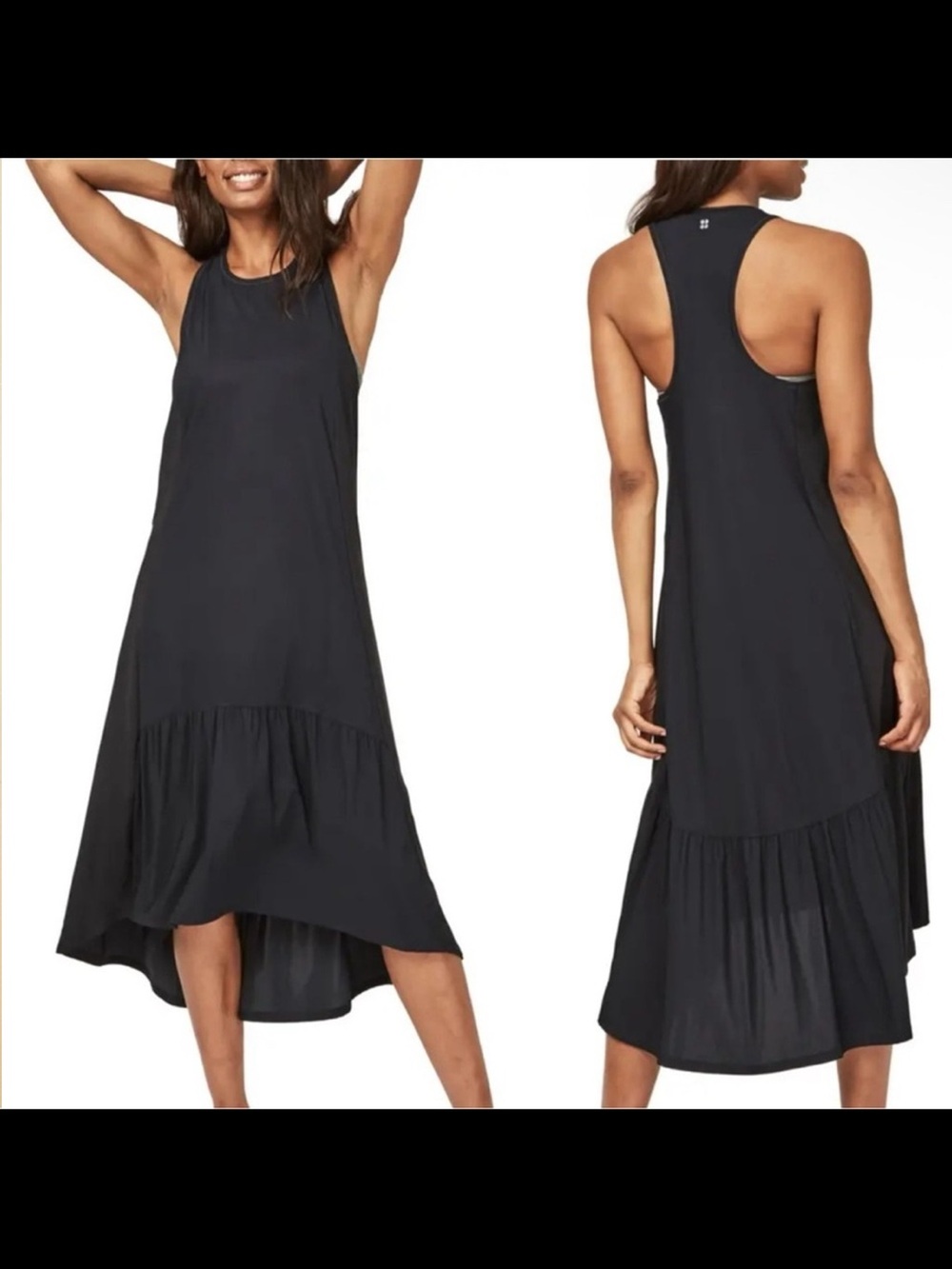Sweaty Betty Explorer Ace Midi Black Sleeveless Dress XL NEW with Tag